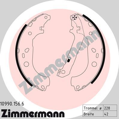 Zimmermann 10990.156.6 - Juego de zapatas de frenos www.parts5.com