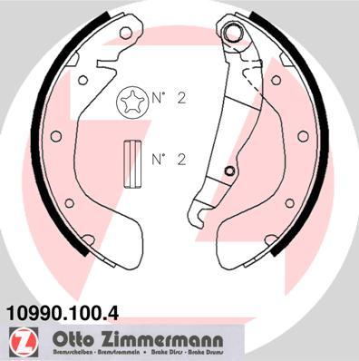 Zimmermann 10990.100.4 - Brake Shoe Set www.parts5.com