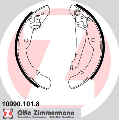 Zimmermann 10990.101.8 - Garnitura zavorne celjusti www.parts5.com