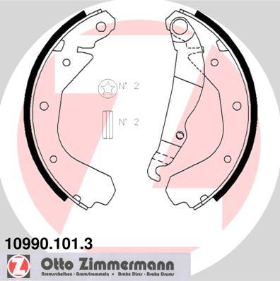 Zimmermann 10990.101.3 - Fékpofakészlet www.parts5.com