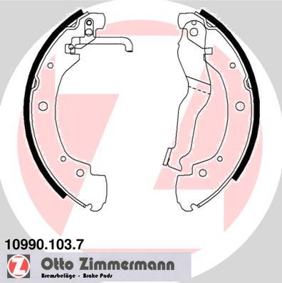 Zimmermann 10990.103.7 - Garnitura zavorne celjusti www.parts5.com