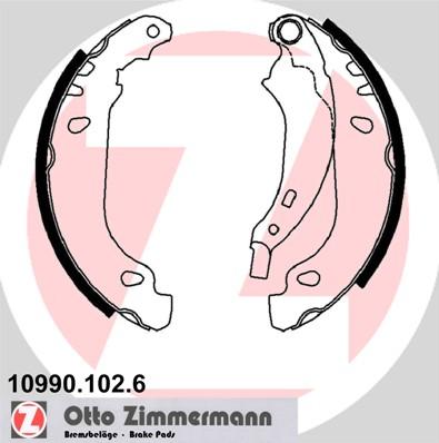 Zimmermann 10990.102.6 - Sada brzdových čelistí www.parts5.com