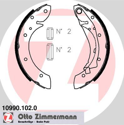 Zimmermann 10990.102.0 - Set saboti frana www.parts5.com