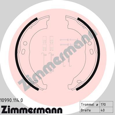 Zimmermann 10990.114.0 - Brake Shoe Set, parking brake www.parts5.com