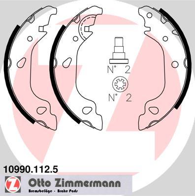 Zimmermann 10990.112.5 - Brake Shoe Set www.parts5.com