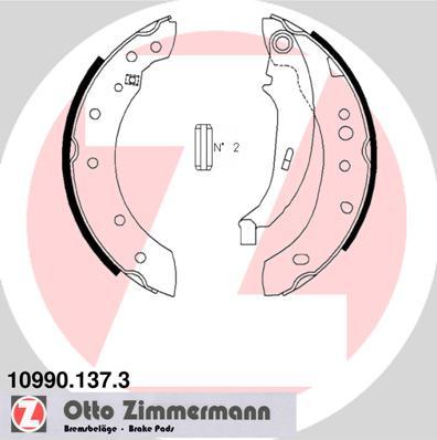 Zimmermann 10990.137.3 - Bremsbackensatz, Feststellbremse www.parts5.com