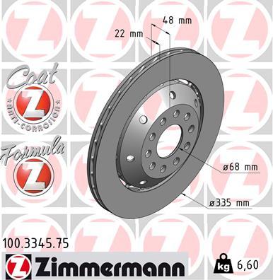 Zimmermann 100.3345.75 - Disc frana www.parts5.com