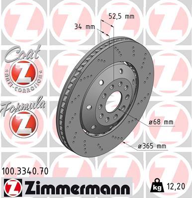 Zimmermann 100.3340.70 - Disc frana www.parts5.com