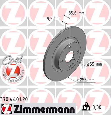 Zimmermann 370.4401.20 - Disc frana www.parts5.com