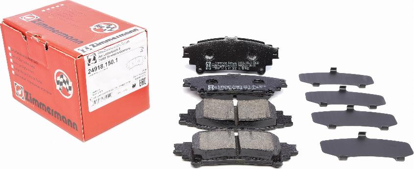 Zimmermann 24918.150.1 - Brake Pad Set, disc brake parts5.com