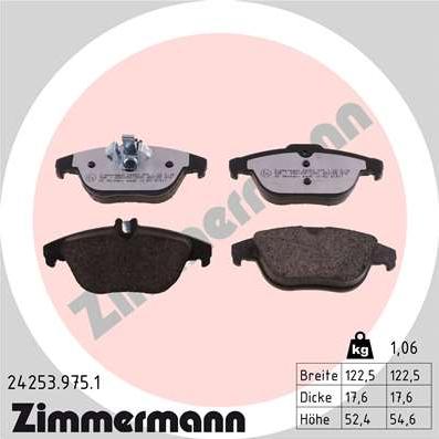 Zimmermann 24253.975.1 - Set placute frana,frana disc www.parts5.com