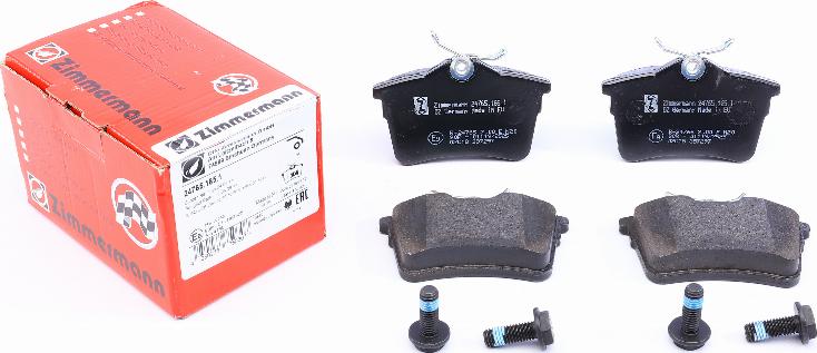 Zimmermann 24765.165.1 - Fékbetétkészlet, tárcsafék www.parts5.com