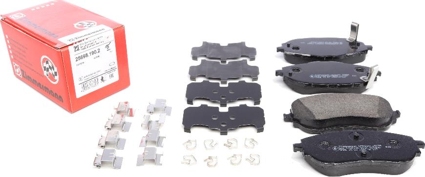 Zimmermann 25698.190.2 - Brake Pad Set, disc brake www.parts5.com