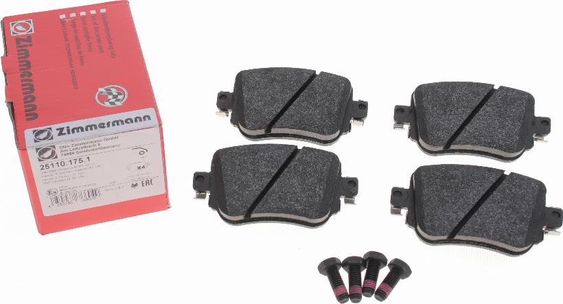 Zimmermann 25110.175.1 - Brake Pad Set, disc brake parts5.com