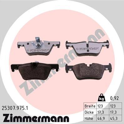 Zimmermann 25307.975.1 - Set placute frana,frana disc www.parts5.com