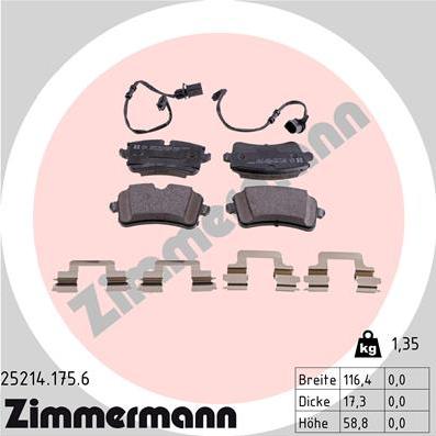 Zimmermann 25214.175.6 - Piduriklotsi komplekt,ketaspidur www.parts5.com