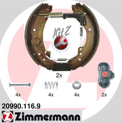 Zimmermann 20990.116.9 - Σετ σιαγόνων φρένων www.parts5.com