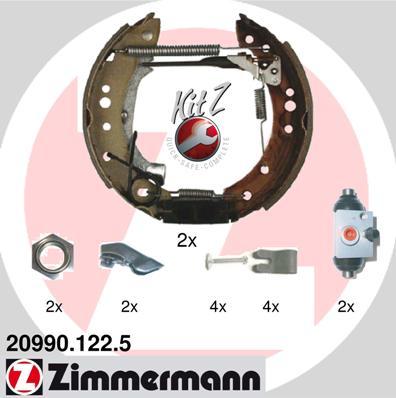 Zimmermann 20990.122.5 - Sada brzdových čeľustí www.parts5.com