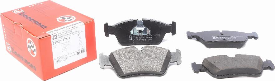 Zimmermann 21925.175.1 - Brake Pad Set, disc brake www.parts5.com