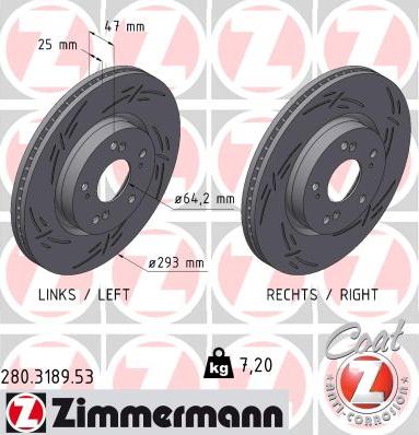 Zimmermann 280.3189.53 - Zavorni kolut www.parts5.com