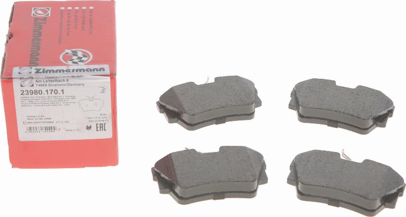 Zimmermann 23980.170.1 - Brake Pad Set, disc brake parts5.com