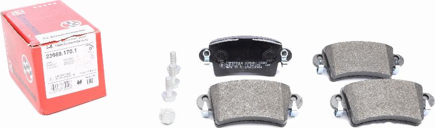 Zimmermann 23669.170.1 - Brake Pad Set, disc brake www.parts5.com