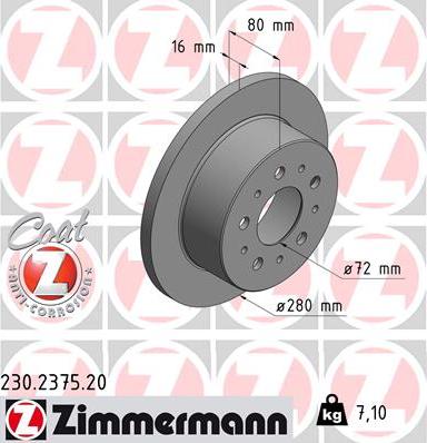 Zimmermann 230.2375.20 - Jarrulevy www.parts5.com