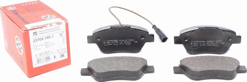 Zimmermann 23705.180.1 - Brake Pad Set, disc brake www.parts5.com