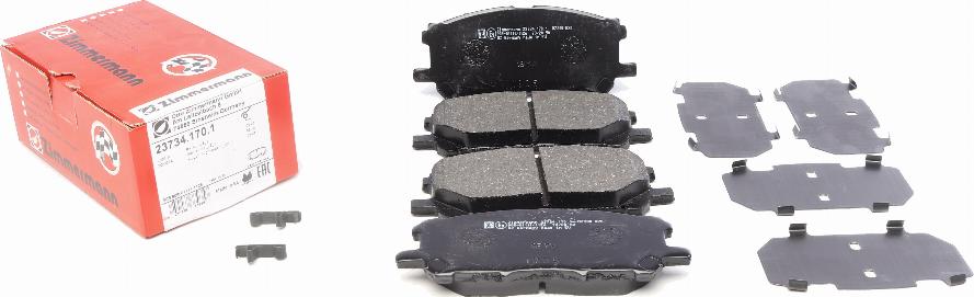 Zimmermann 23734.170.1 - Brake Pad Set, disc brake parts5.com