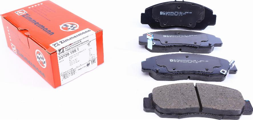 Zimmermann 23729.155.1 - Sada brzdových destiček, kotoučová brzda www.parts5.com