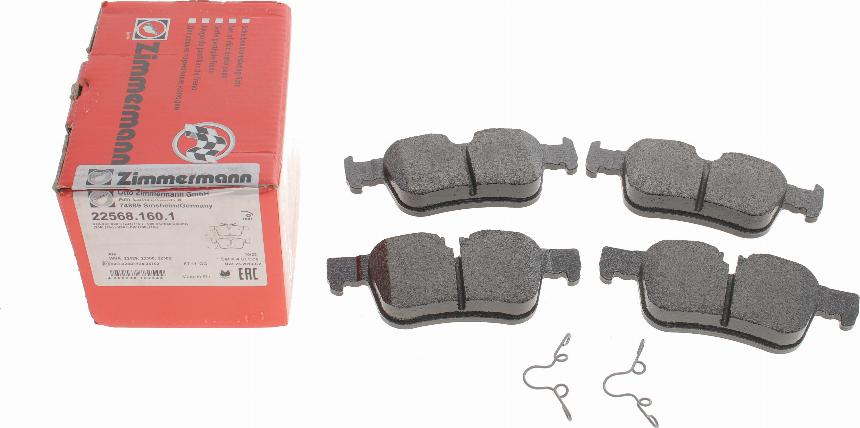 Zimmermann 22568.160.1 - Set placute frana,frana disc www.parts5.com