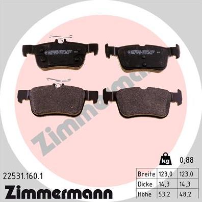 Zimmermann 22531.160.1 - Set placute frana,frana disc www.parts5.com