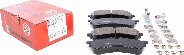 Zimmermann 22178.210.2 - Brake Pad Set, disc brake www.parts5.com