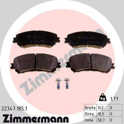 Zimmermann 22347.185.1 - Set placute frana,frana disc www.parts5.com