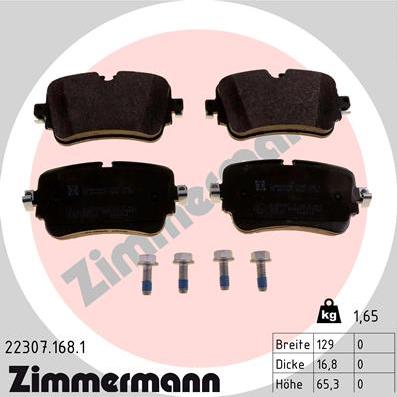 Zimmermann 22307.168.1 - Juego de pastillas de freno www.parts5.com