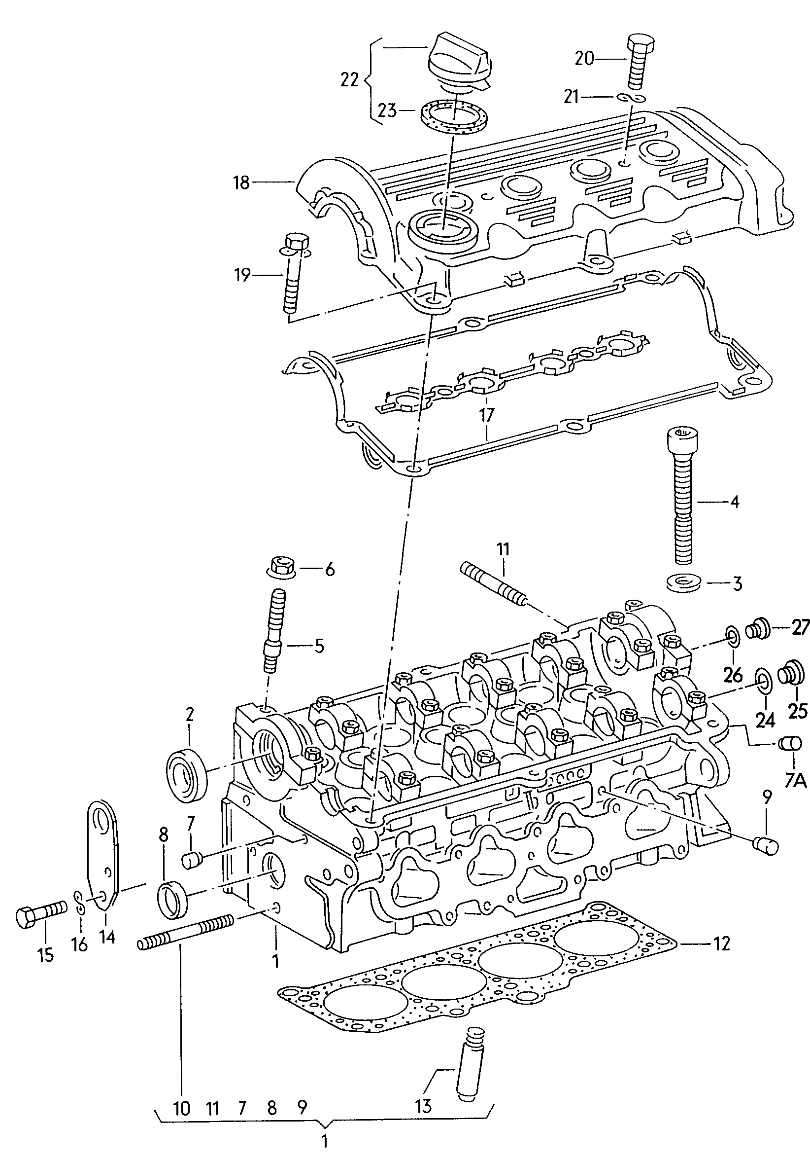 VAG 027198025 - Φλάντζα, κάλυμμα κυλινδροκεφαλής www.parts5.com