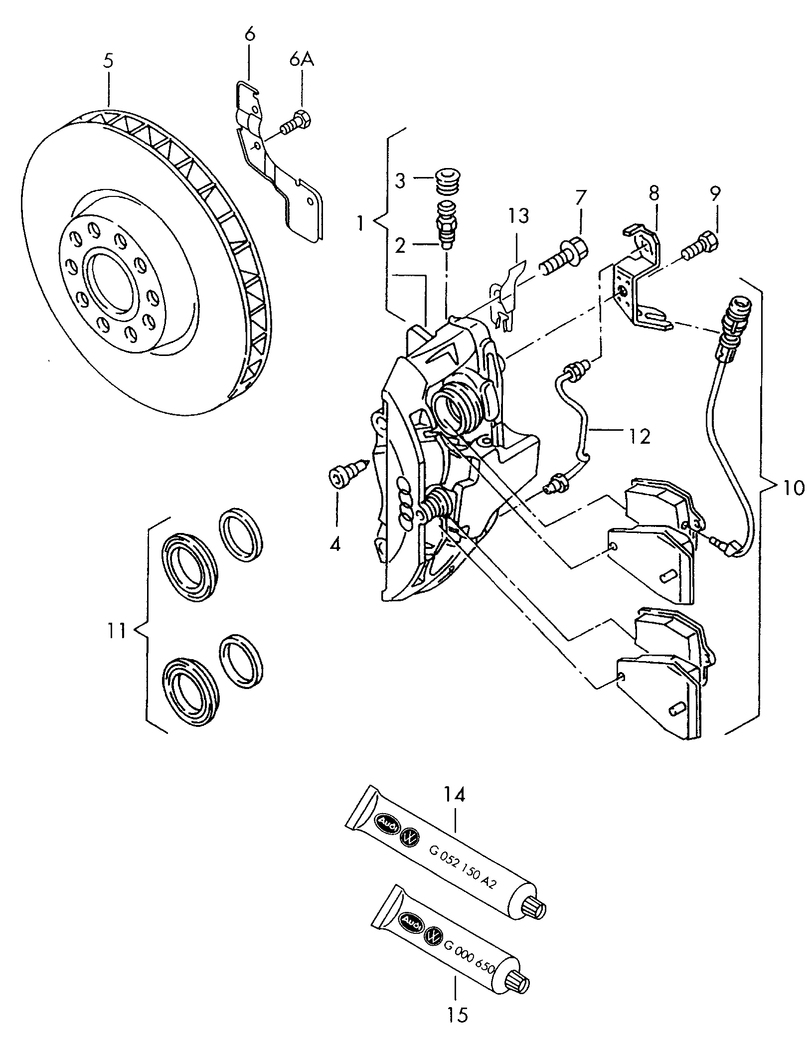 Seat 4A0698151B - Set placute frana,frana disc www.parts5.com