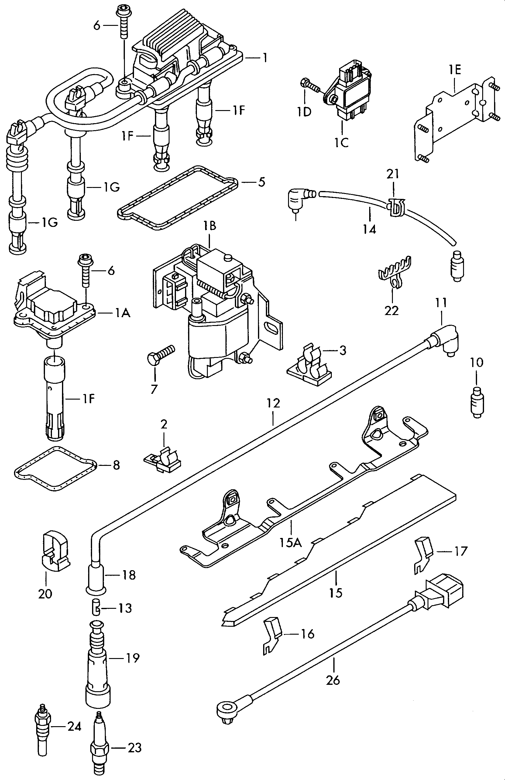 Lamborghini 058 905 409 A - Ignition Cable Kit www.parts5.com