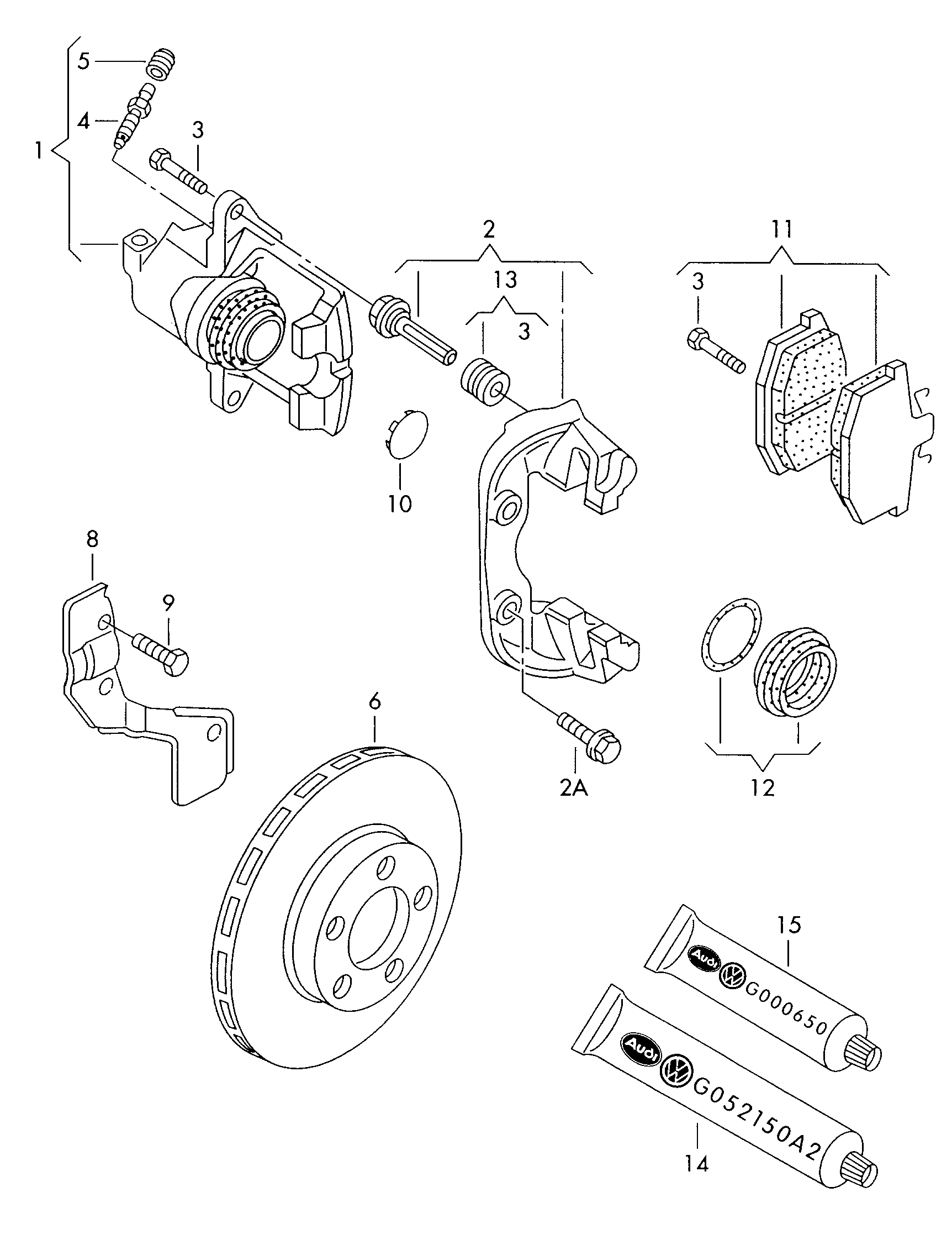 Skoda 8E0 615 123 - Brake caliper housing www.parts5.com