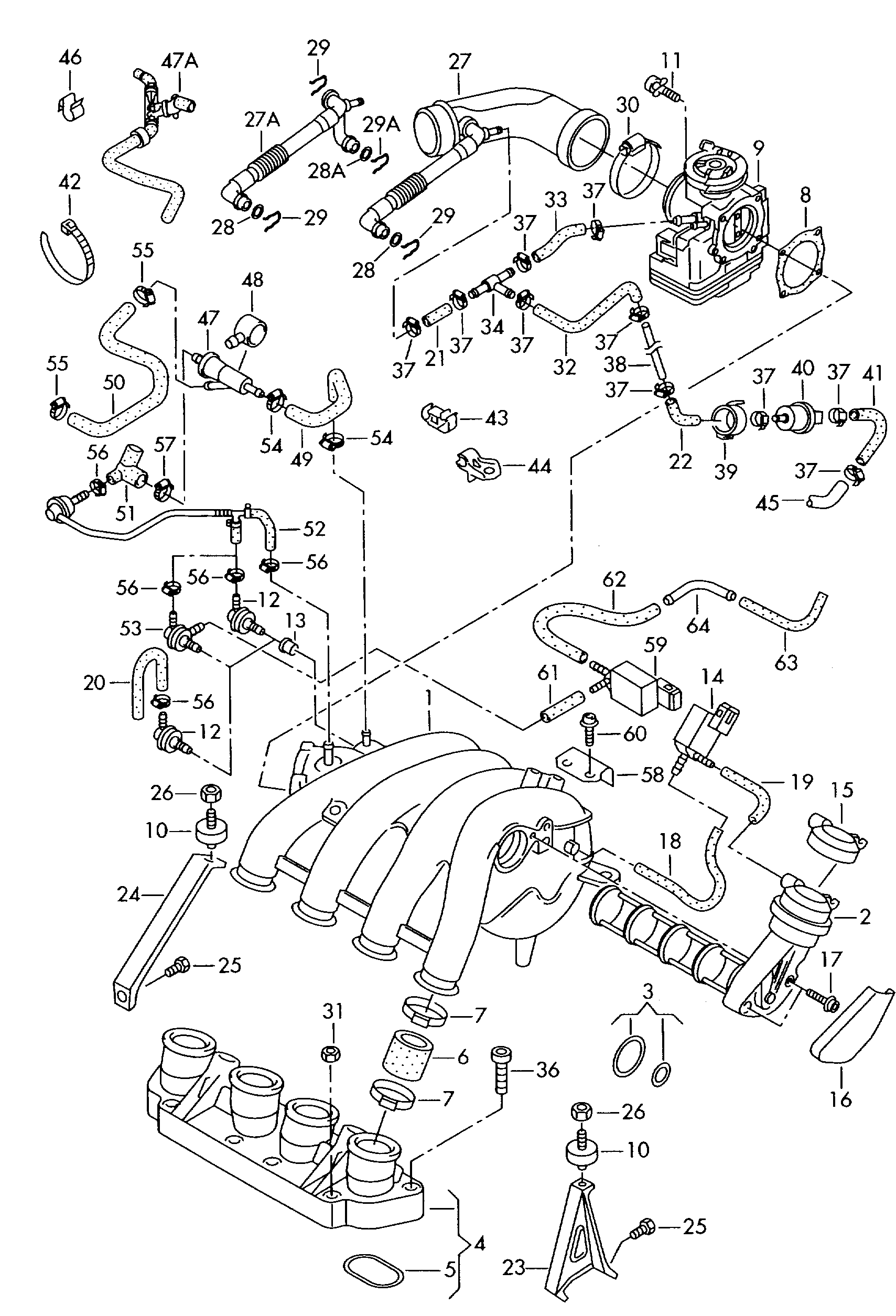 AUDI N  90467301 - Tömítés, szívókönyök www.parts5.com