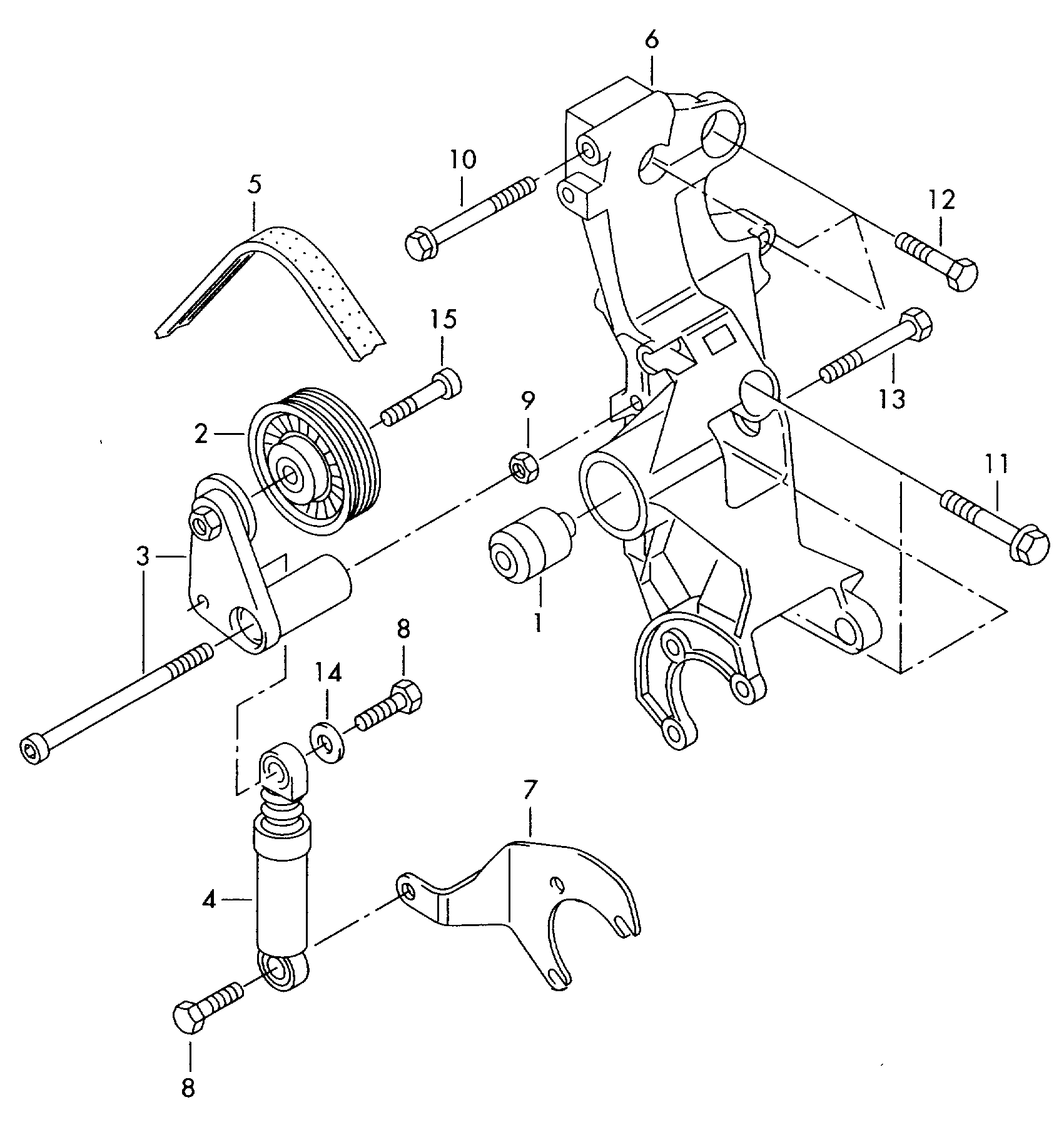 AUDI 038145278 - Napínák, žebrovaný klínový řemen www.parts5.com