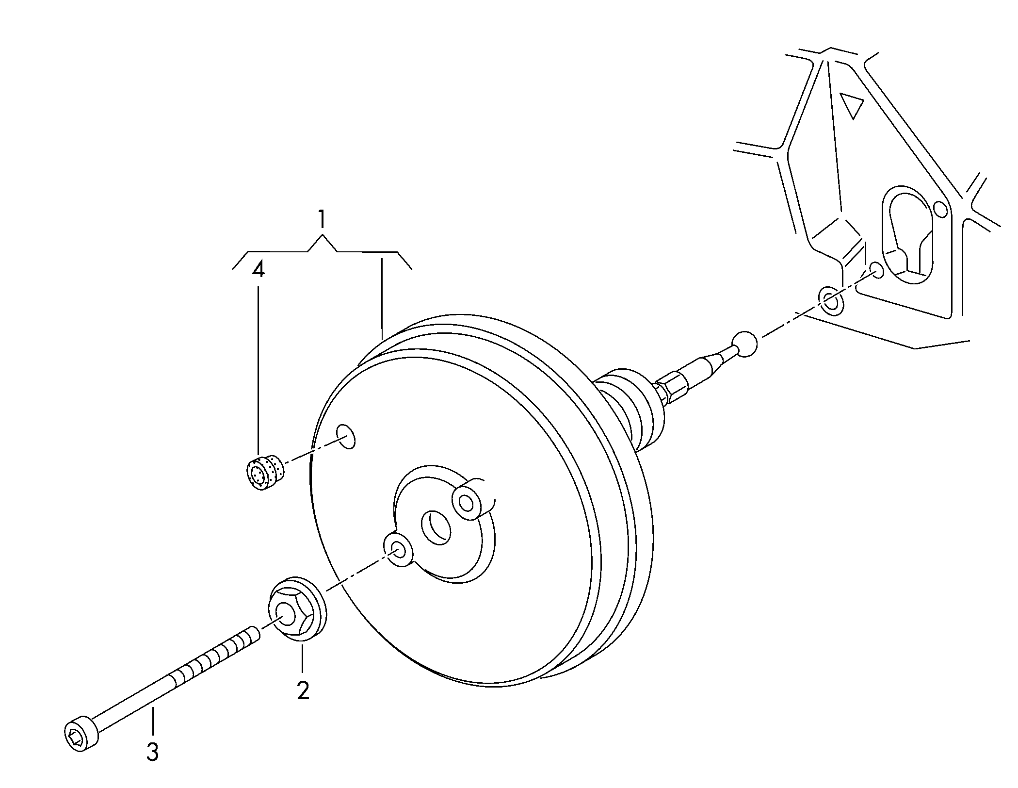 VW 4B3 612 107 - Brake Booster parts5.com