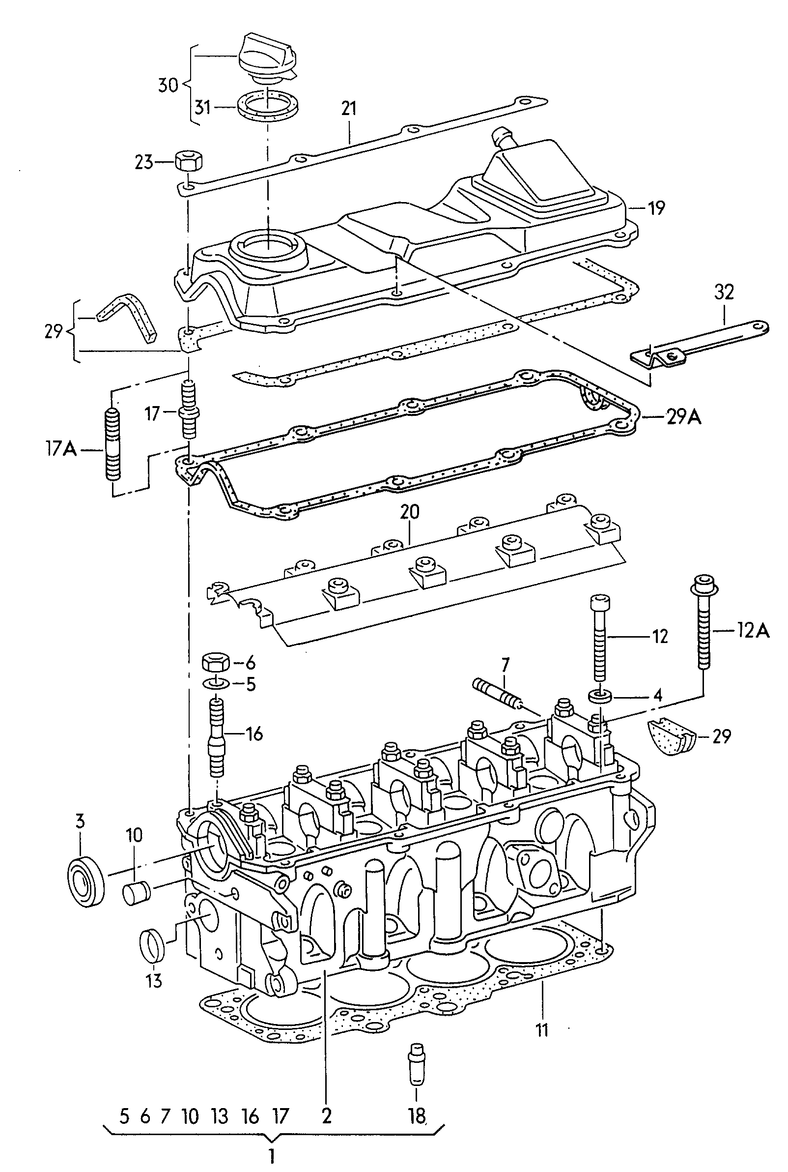 VAG 048103383D - Tesnilo, glava valja (motorja) www.parts5.com