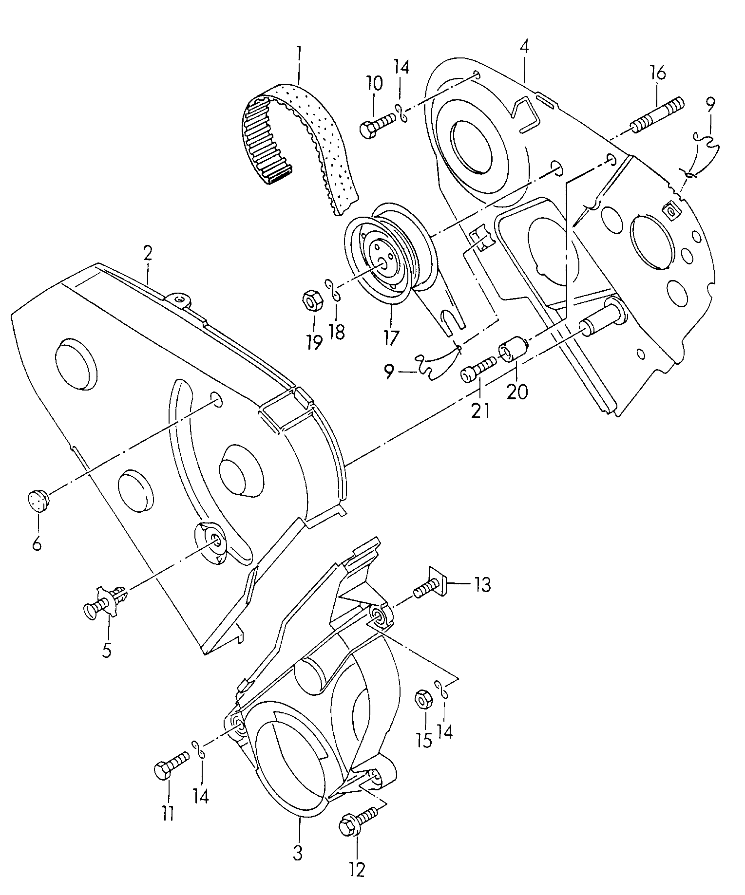 Skoda 028 109 243 F - Pingutusrull,Hammasrihm www.parts5.com