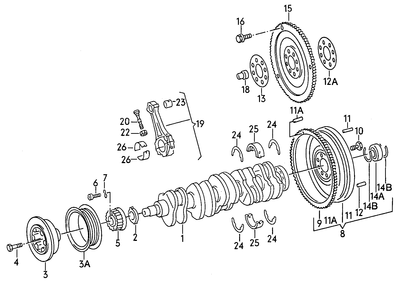 Skoda 074 105 251AC - Crankshaft conrod bearings: 1 pcs. www.parts5.com