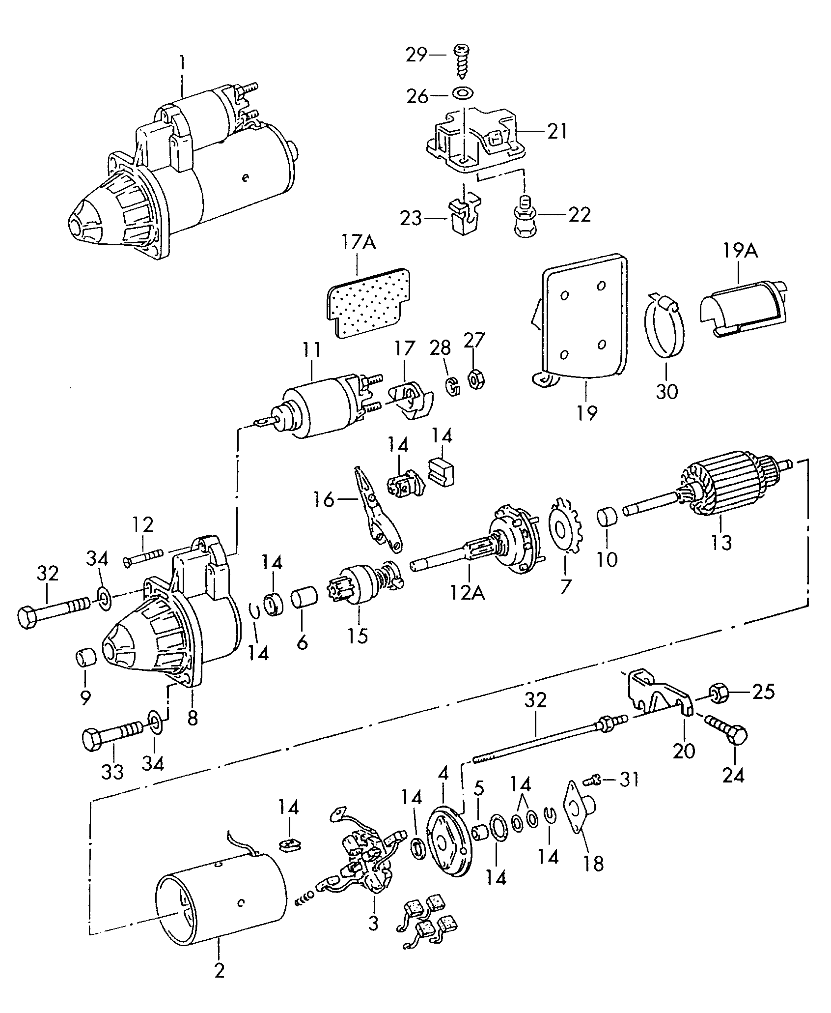 VAG 058911023BX - Startér www.parts5.com