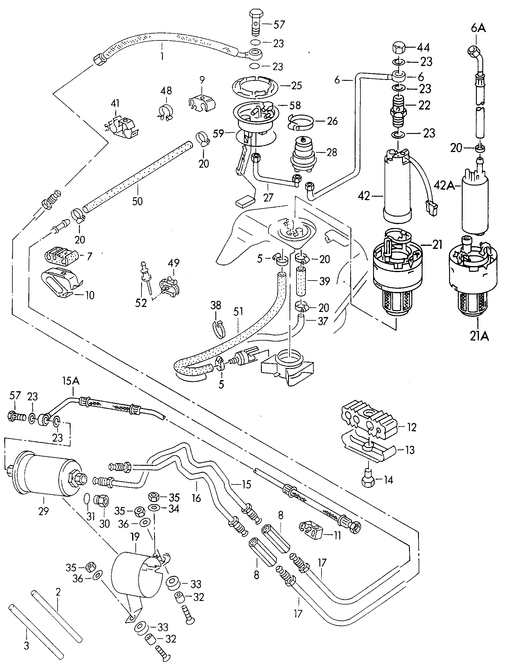 Seat 893 133 511 - Filtru combustibil www.parts5.com