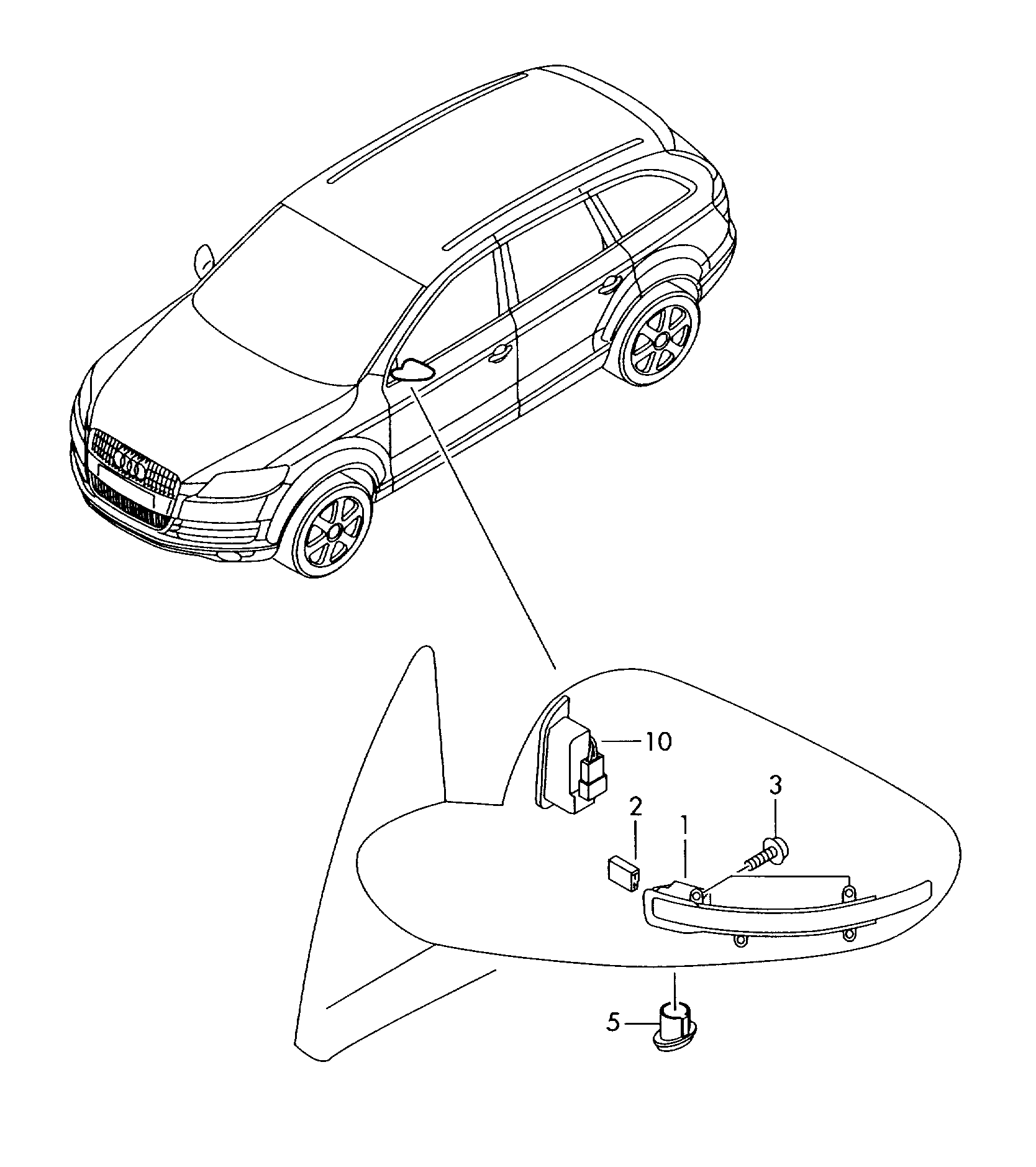 AUDI 8K0949101A - Insert, searchlight parts5.com