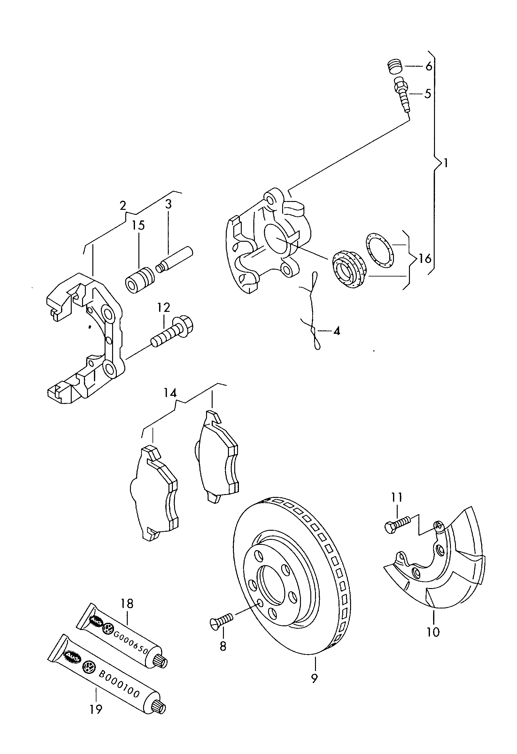 VAG 8N0 615 123 - Zacisk hamulca www.parts5.com