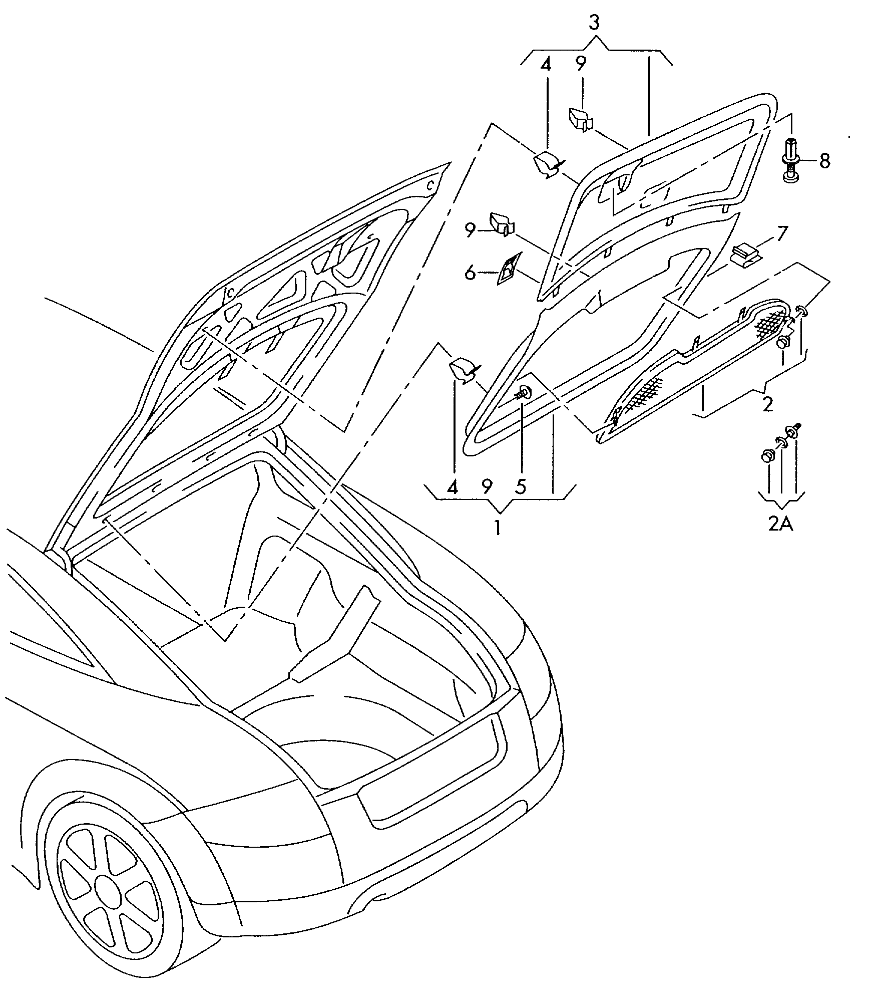 Skoda 8N8868307 - Spojka, Okrasna / zascitna letev www.parts5.com